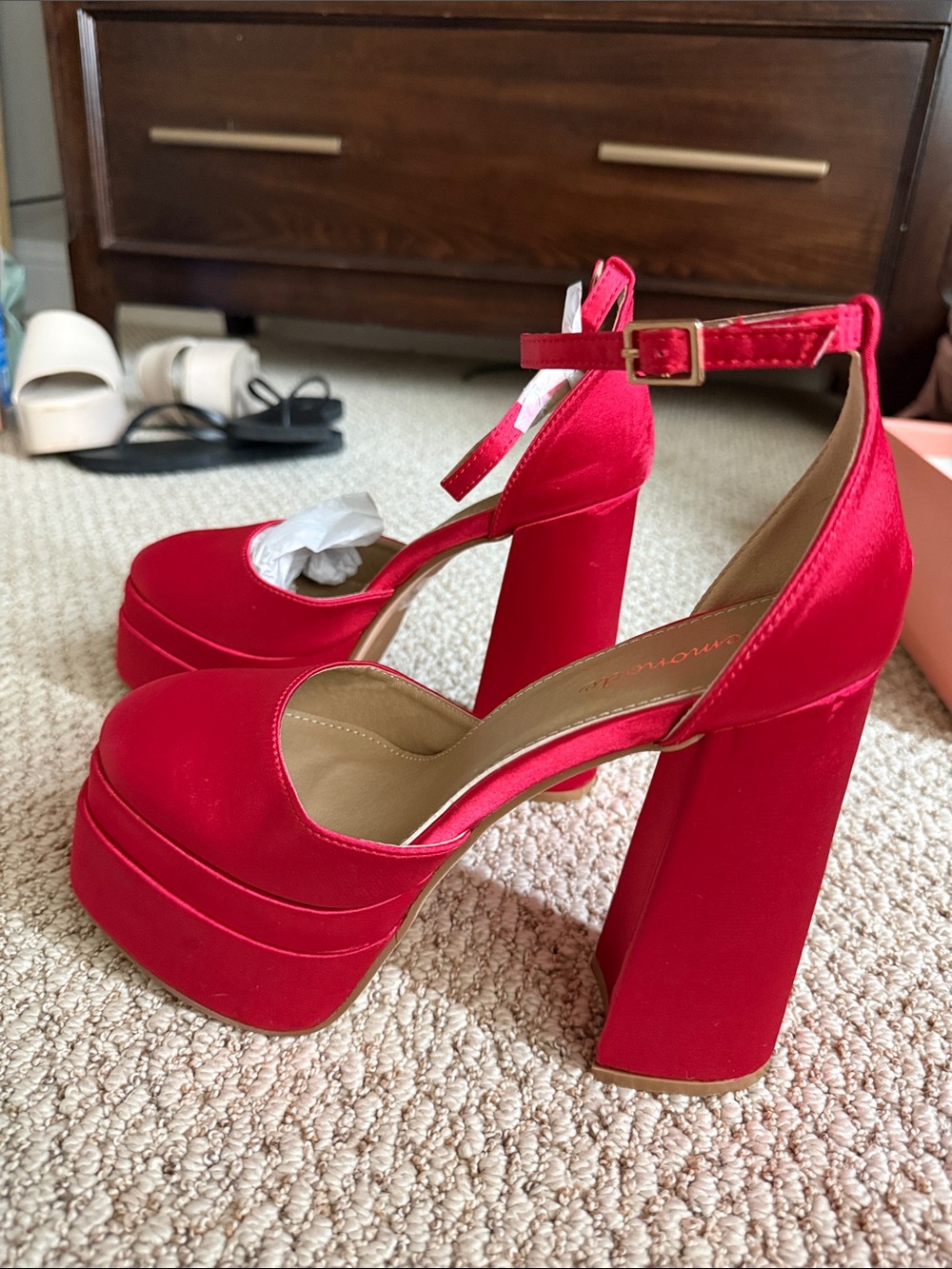 Red Platform Heels - Picture 4 of 5